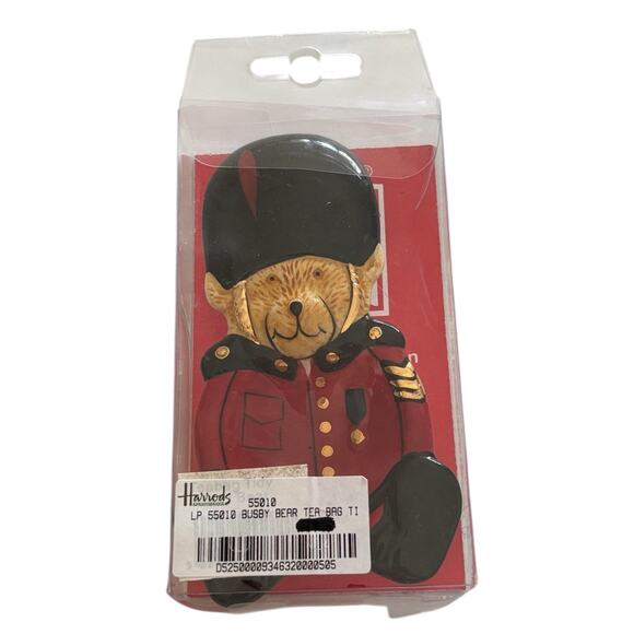 London Pottery Busby Bear Tea Bag Tidy Harrods Dept Store London 55010 NIB - Picture 1 of 4